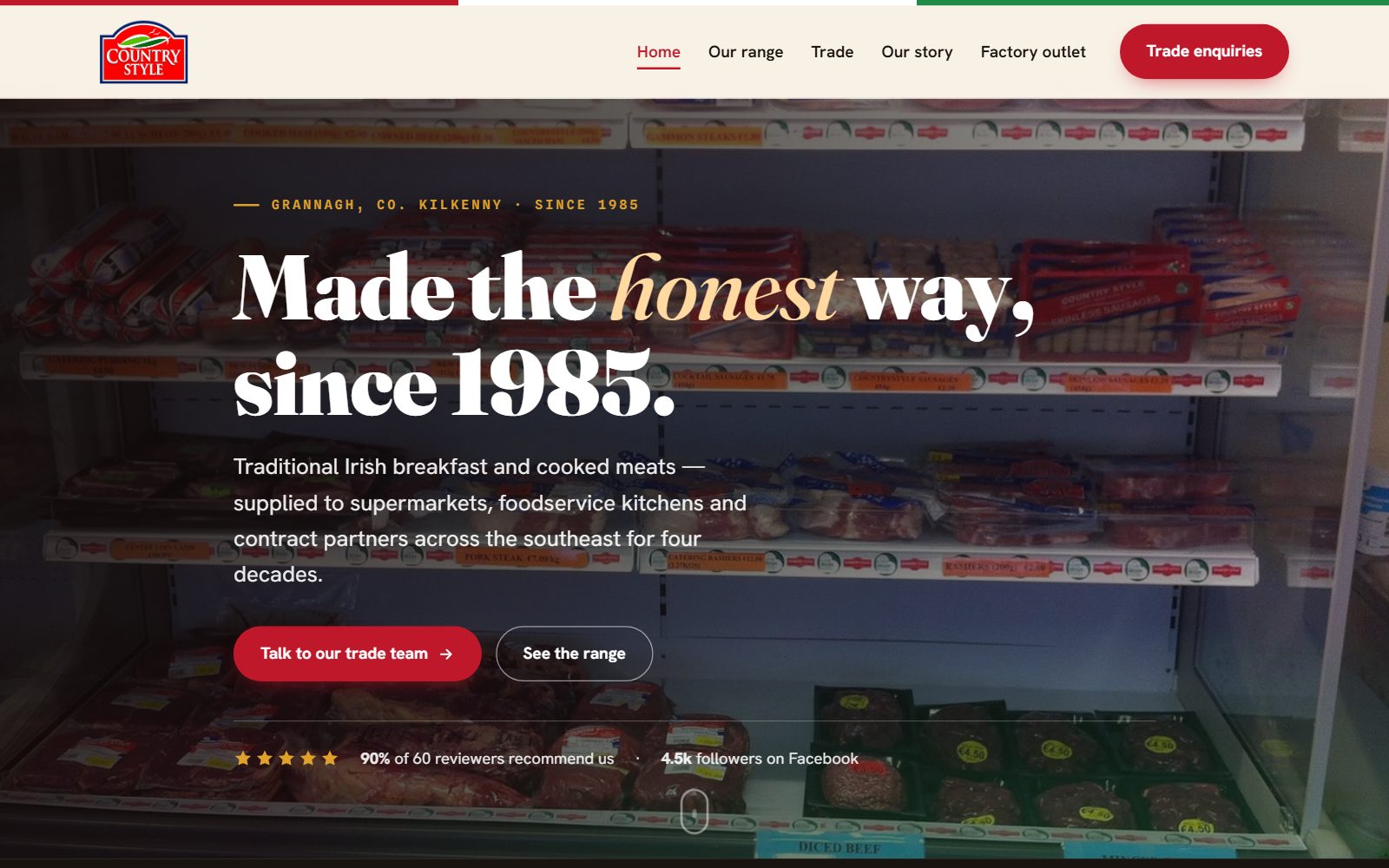 Country Style Foods website by Keystone Digital